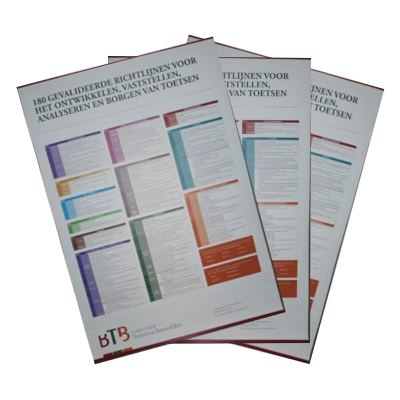 A0-poster met 180 gevalideerde richtlijnen voor toetsen